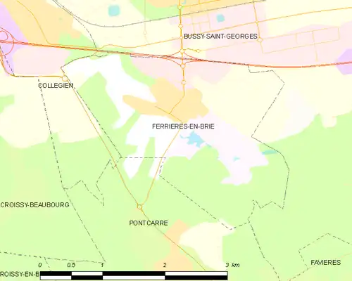 Detailkaart van de gemeente