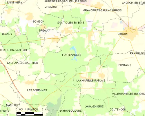 Detailkaart van de gemeente