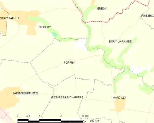 Detailkaart van de gemeente