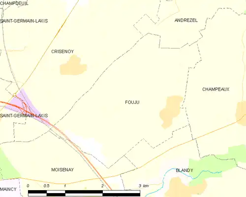 Detailkaart van de gemeente