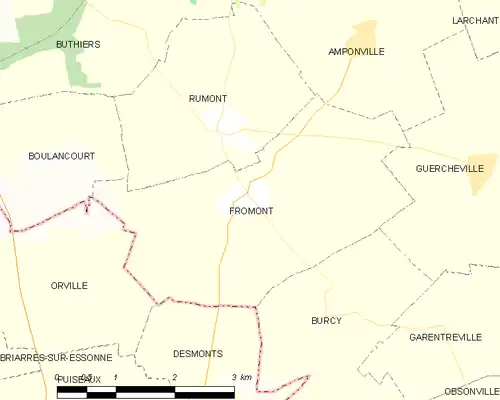 Detailkaart van de gemeente