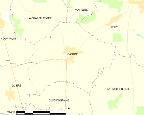 Detailkaart van de gemeente