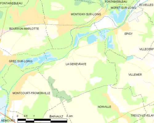 Detailkaart van de gemeente