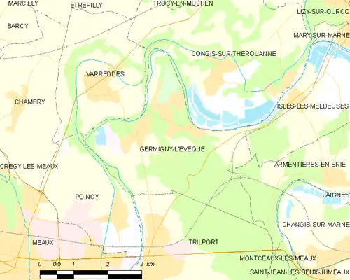 Detailkaart van de gemeente