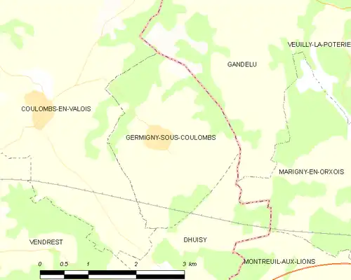 Detailkaart van de gemeente