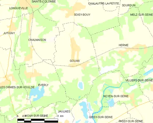 Detailkaart van de gemeente