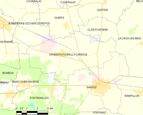 Detailkaart van de gemeente