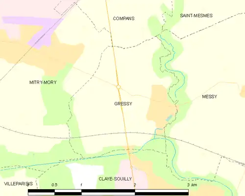 Detailkaart van de gemeente