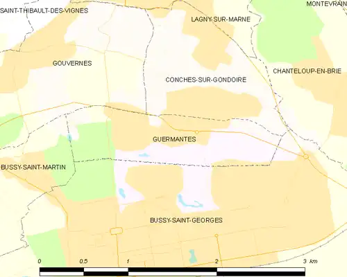 Detailkaart van de gemeente