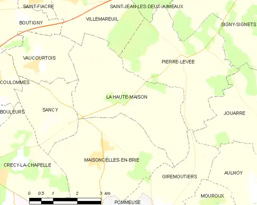 Detailkaart van de gemeente