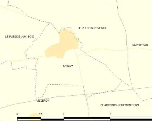 Detailkaart van de gemeente