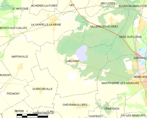 Detailkaart van de gemeente