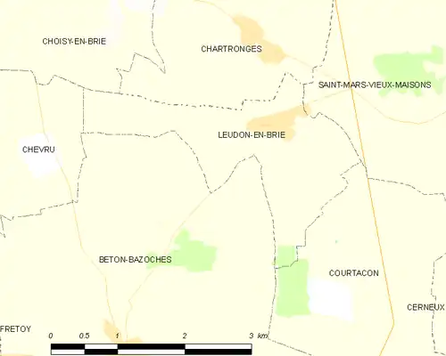 Detailkaart van de gemeente