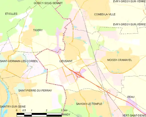 Detailkaart van de gemeente