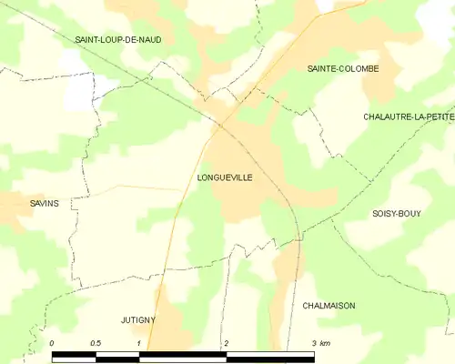 Detailkaart van de gemeente