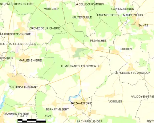 Detailkaart van de gemeente