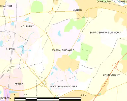 Detailkaart van de gemeente