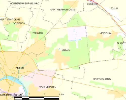 Detailkaart van de gemeente