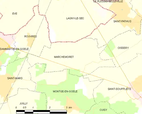 Detailkaart van de gemeente