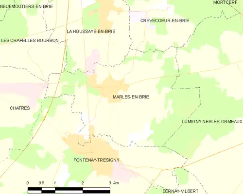 Detailkaart van de gemeente