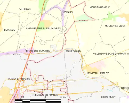 Detailkaart van de gemeente