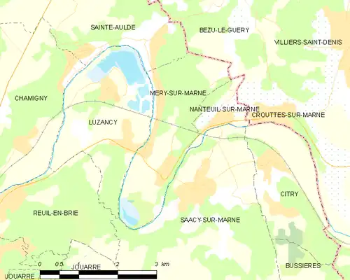 Detailkaart van de gemeente