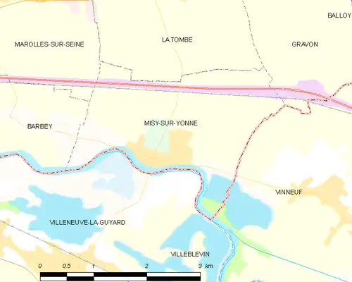 Detailkaart van de gemeente