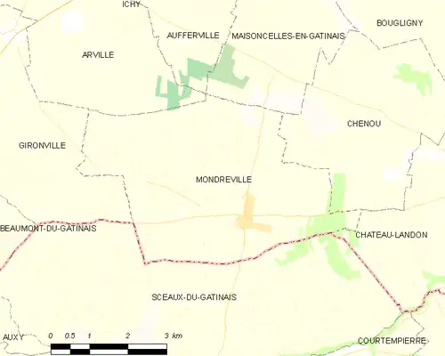 Detailkaart van de gemeente