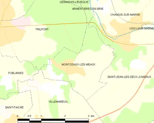 Detailkaart van de gemeente