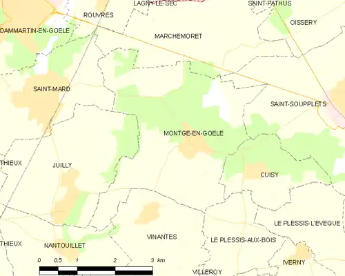 Detailkaart van de gemeente