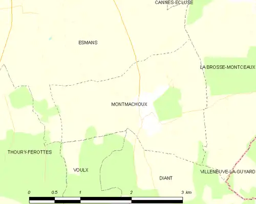 Detailkaart van de gemeente