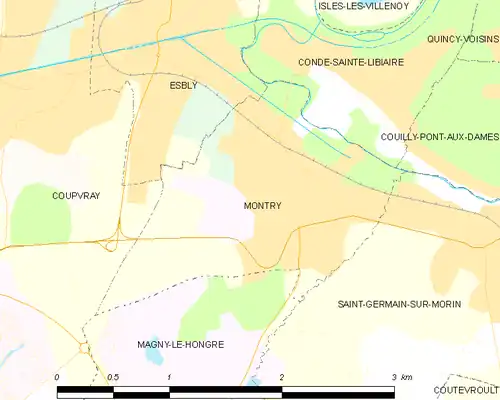 Detailkaart van de gemeente