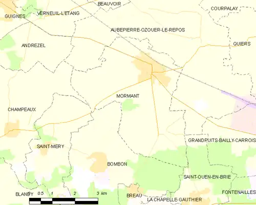 Detailkaart van de gemeente