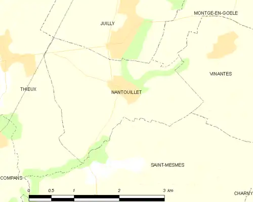 Detailkaart van de gemeente