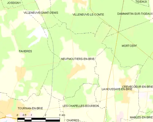 Detailkaart van de gemeente