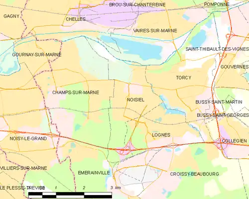 Detailkaart van de gemeente