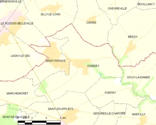 Detailkaart van de gemeente