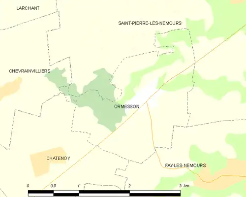 Detailkaart van de gemeente