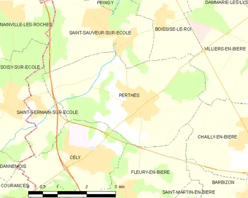 Detailkaart van de gemeente