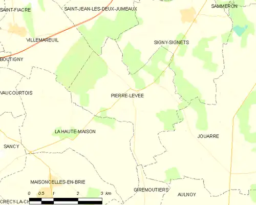 Detailkaart van de gemeente