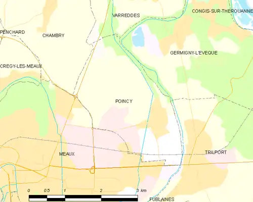 Detailkaart van de gemeente