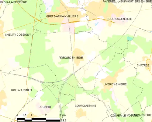 Detailkaart van de gemeente