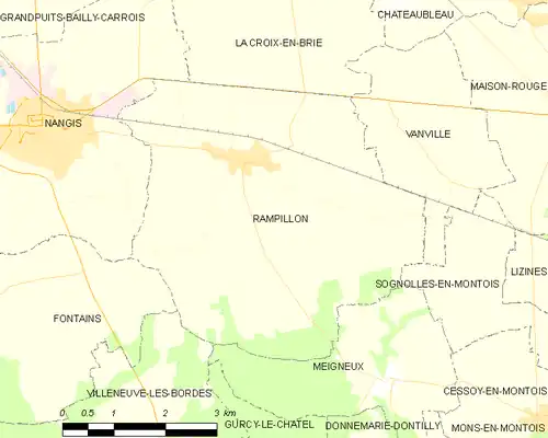 Detailkaart van de gemeente