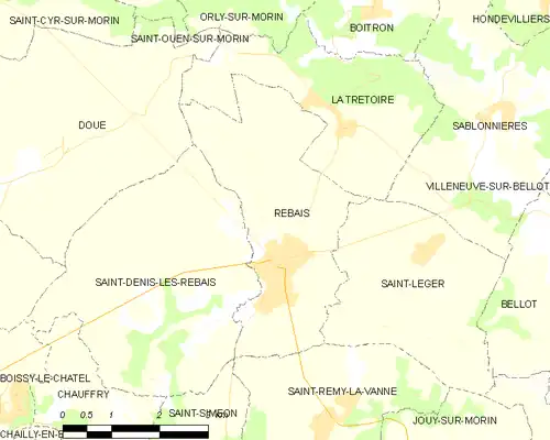 Detailkaart van de gemeente