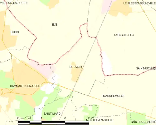 Detailkaart van de gemeente