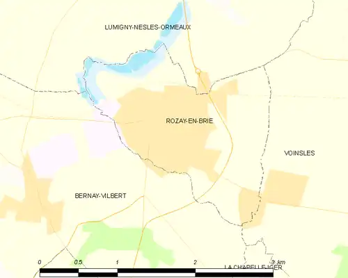 Detailkaart van de gemeente