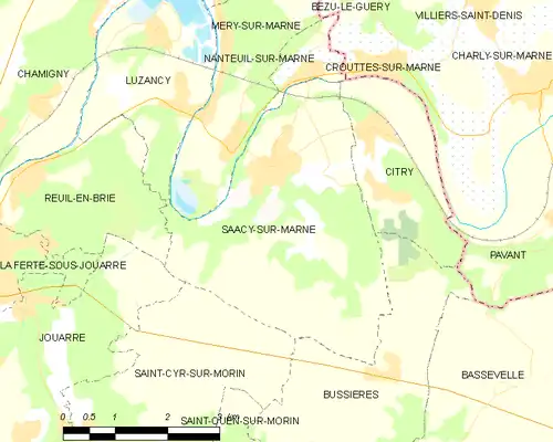 Detailkaart van de gemeente