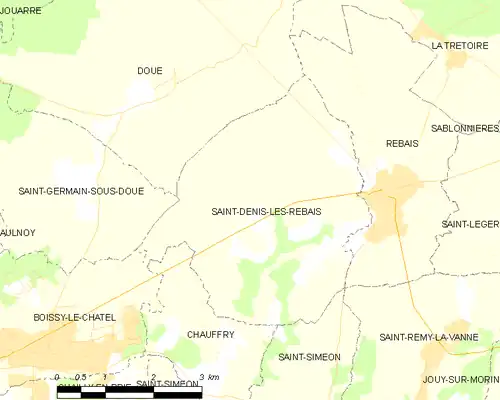 Detailkaart van de gemeente