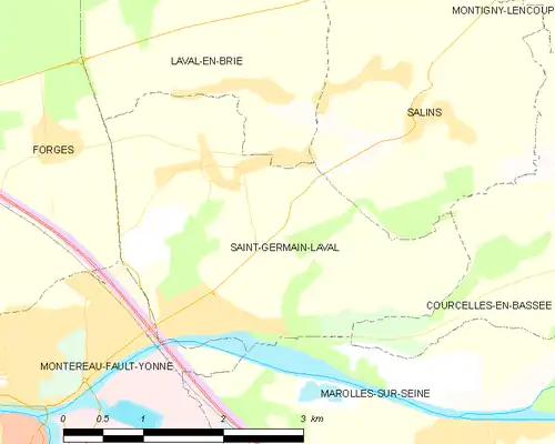 Detailkaart van de gemeente