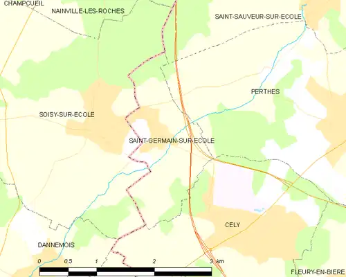 Detailkaart van de gemeente